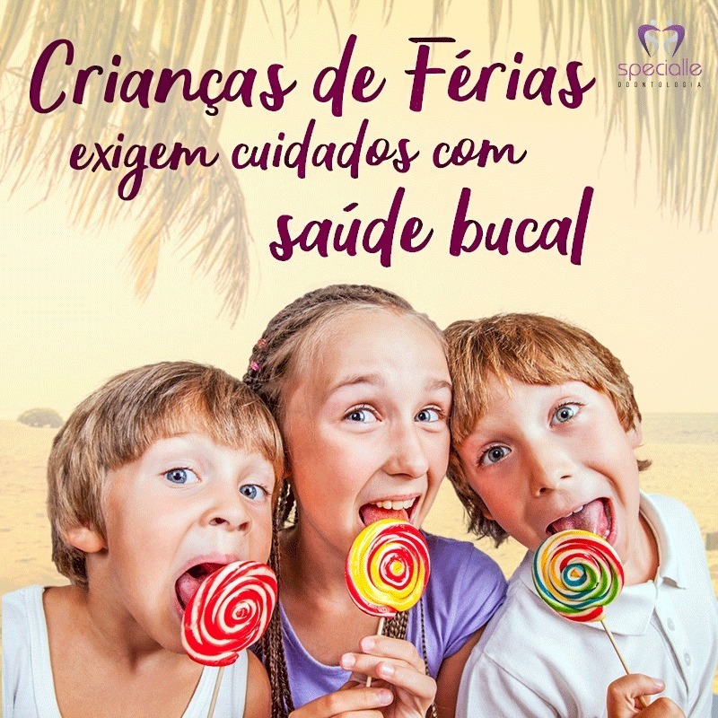 Crianças de Férias exigem cuidados com Saúde Bucal